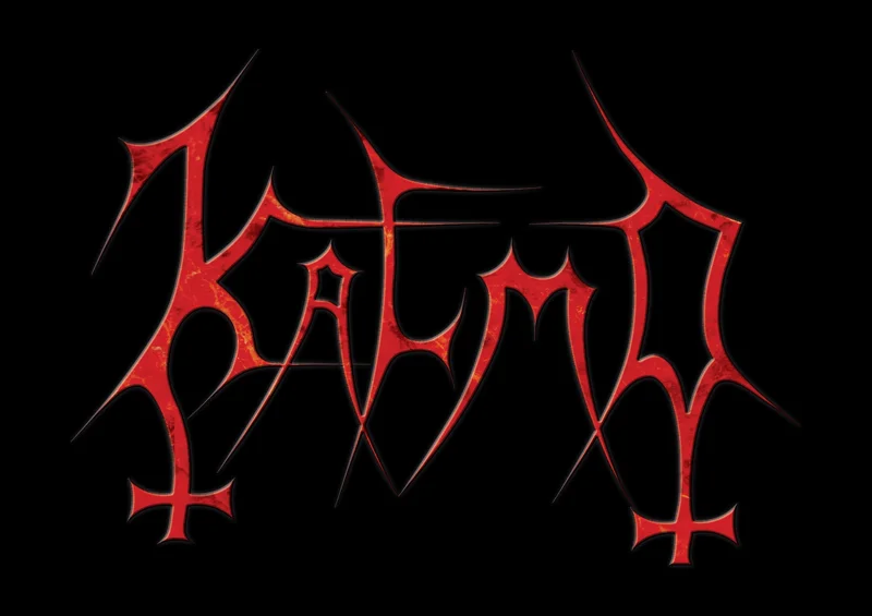 Kalmo logo, red on black